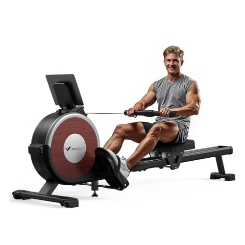Merach Q1S Pro Electromagnetic Rowing Machine, Auto 16-Level Resistance...