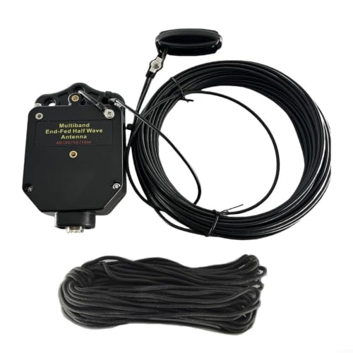 Antena de onda corta multibanda de 150W con balun 1:64 y cable negro para radioafición POTA 4010-400W