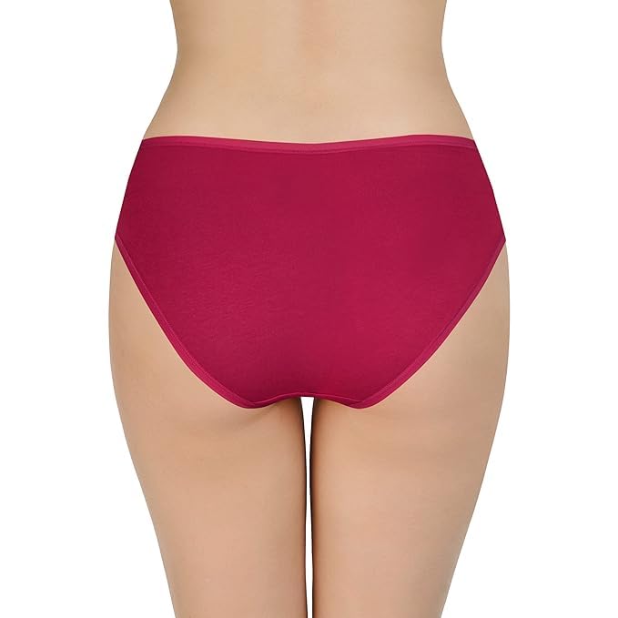 Image of LOURYN KOULYN Solid Low Rise Cotton Bikini Panty Pack(Pack of 3)