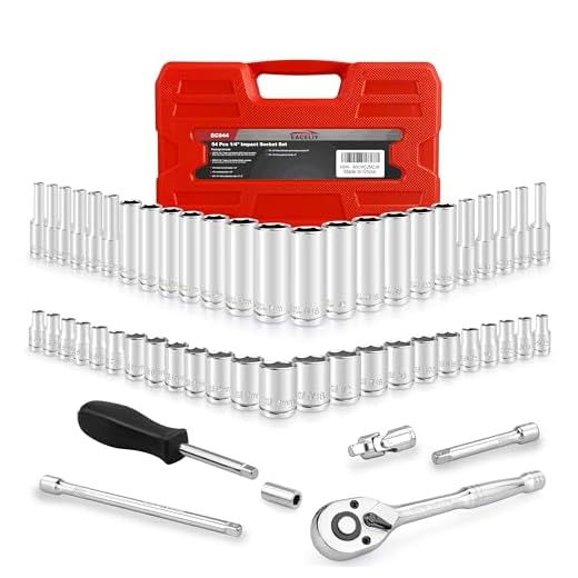 EACELIY 54pcs 1/4" Socket Set,Drive Impact Socket Set, SAE/Metric, Deep & Shallow with Universal Joint,Extension Bars,Hex Bit Holder, Spinner Handle,Ratchet,Cr-V Steel，6 Point，4-14mm，5/32-9/16 inch