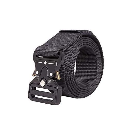 Shenky - Ceinture militaire - boucle en métal - largeur 4 cm/longueur 140-180 cm - noir - 150 cm