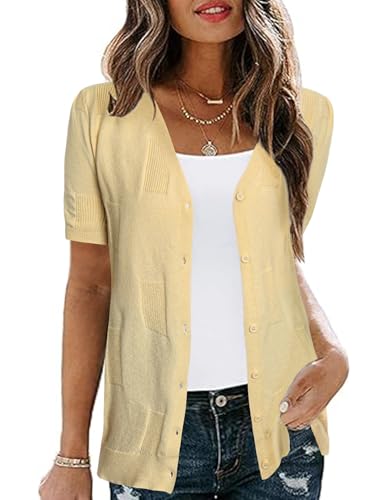 Totatuit Dam bolero med knappar chic och elegant kort topp kortärmad klänning väst festlig jacka dam traditionell kort kofta för bröllop topp och topp klänning kläder, aprikos, L