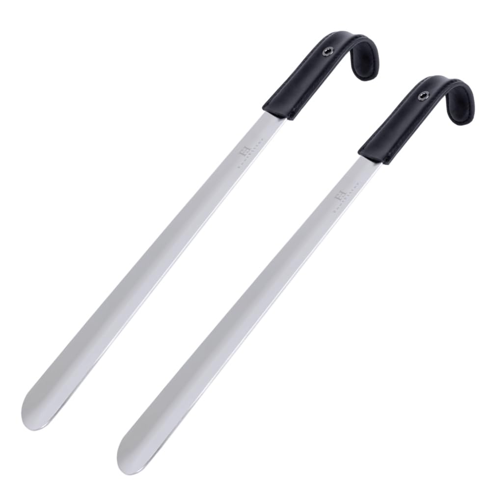 FootFitter 1.8mm Extra Thick Stainless Steel Long Shoe Horn Heavy‑Duty