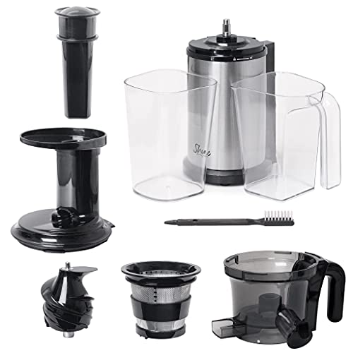 Shine Kitchen Co SJV-107-A Cold Press Juicer, Slow Juicer Makes High-Quality Fruit and Vegetable Juice, 5.5 by 5.2 by 19… - Image 8