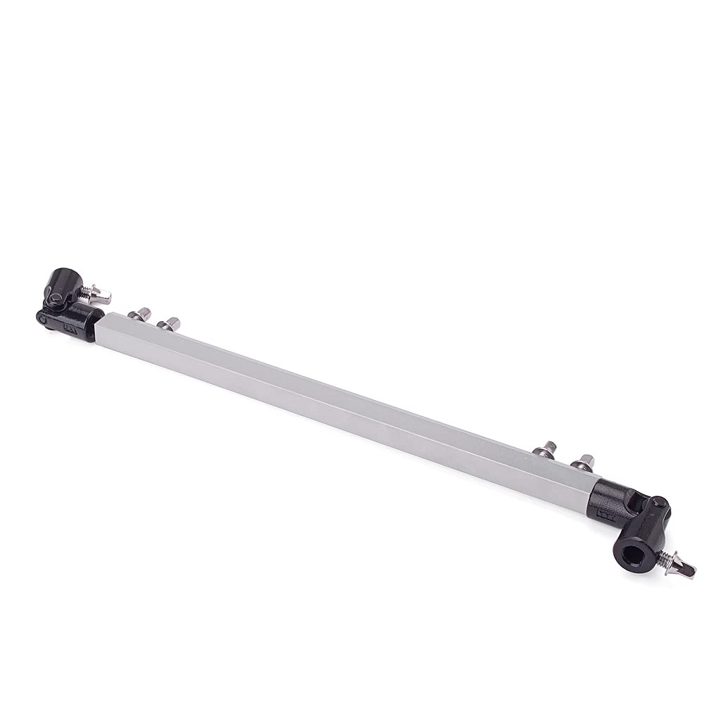 Alnicov Doppio pedale tamburo Link Bar Bass Drum Pedal Drive Shaft Ricambio per Drum Kit Argento