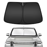 ARISMOTOR Windshield Sun Shade for Rivian R1T 2022-2025 2026, Custom Fit Foldable Front Window Sunshade Sun Visor Protector, Block UV Rays Keep Your Car Cooler