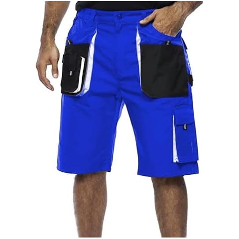MAZALAT work wear Shorts de Travail Homme, Cargo Shorts Hommes ete, Coton/Poly 260 GR Cover
