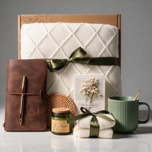 Birthday Gifts for Women, Self Care Gift Baskets Care Package, Thank You, Get Well, Sympathy Inspirational Friendship Gifts for Mom, Grandma, Sister,Friends, Girls (Olive green) - Image 4