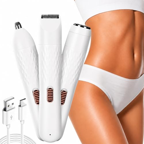 Image of MORTON DAVIES Eyebrow Trimmer for Woman All in One, 3-in-1 Epilator, Bikini Trimmer For Woman || Facial Hair Remover for Face, Nose, Intimate Areas, Arms, Legs & Body, Travel Friendly, Rechargeable