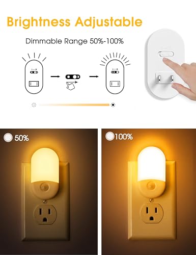 Image of L LOHAS LED Amber Night Light, Night Lights Plug into Wall[4 Pack], 2000K