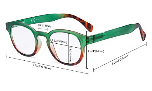 Image of Eyekepper 4 Pack Ladies Reading Glasses - Round Readers for Women Reading +0.75