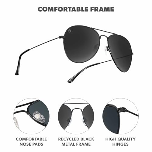 Image of Knockaround Mile Highs Polarized Aviator Sunglasses for Men & Women - UV400 Protection