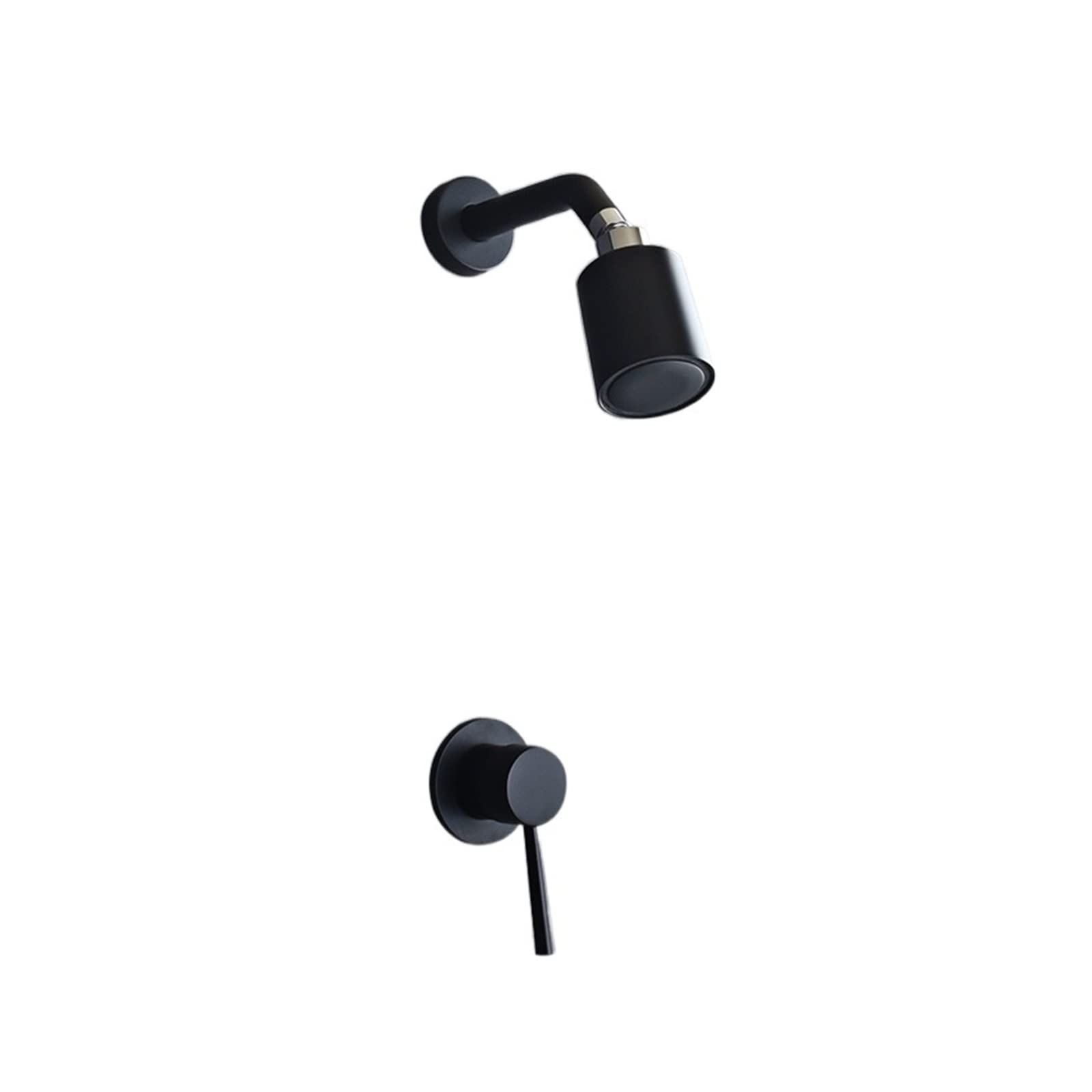 Robinet de douche encastré en laiton noir mat pour une salle de bain moderne