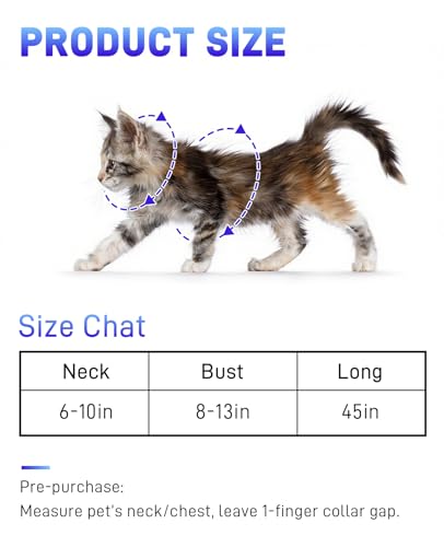 3 Pack Cat Leash and Harness Set, Lightweight Adjustable Collar Escape Proof for Cats - Image 3