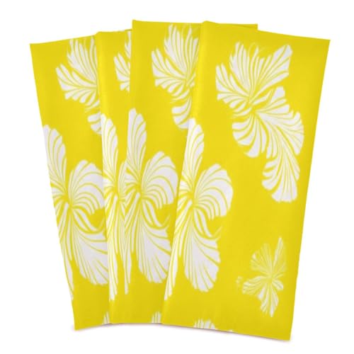 Paños de cocina de hibisco blanco GAIREG de 28x18 pulgadas para decorar y secar 3