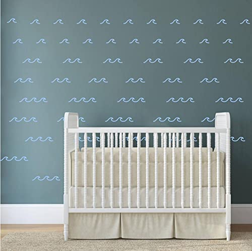 88 piezas pack vinilos olas oceánicas para pared miniatura 3