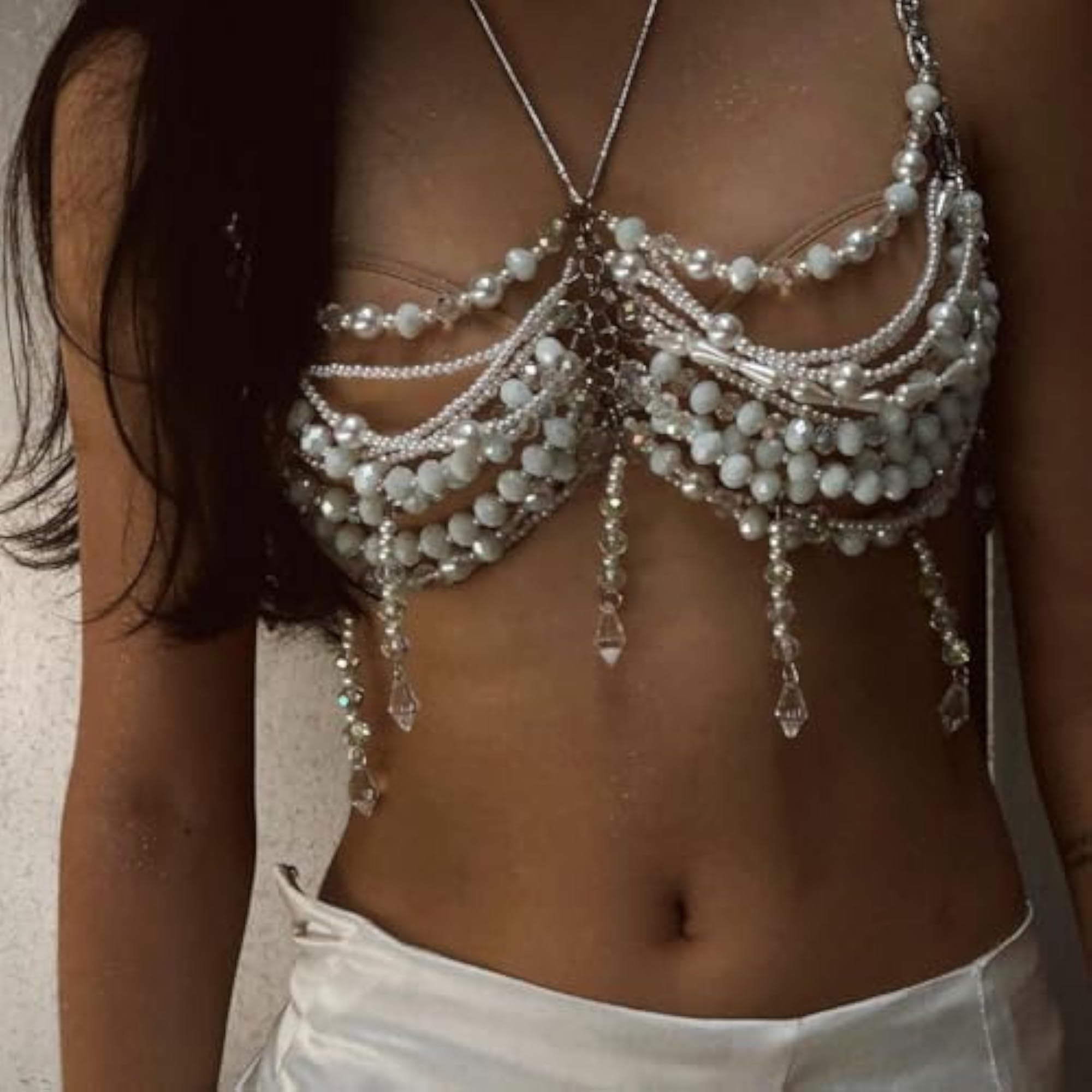 Women Body Chain Bra Chain for Summer Prom Party