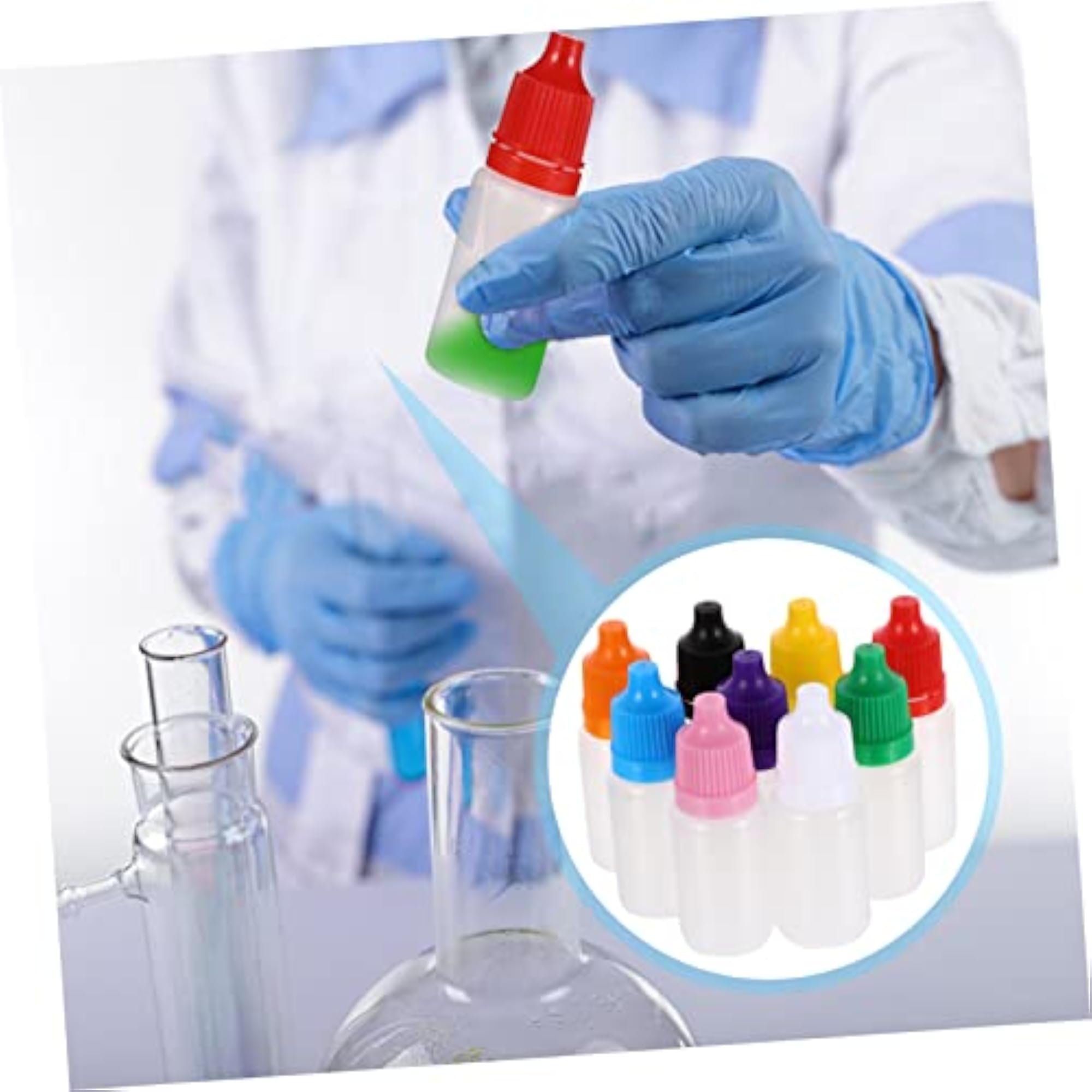 100 Pcs Plastic Squeezable Dropper Bottles, Refillable Containers