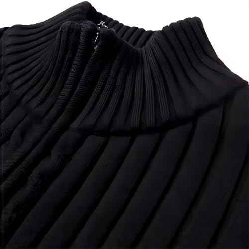 Men's Ribbed Fashion Lapel Sweater Knit Cardigan Full Zip Sweater Relaxed Fit Casual Sweaters3