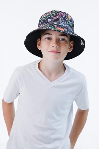 Monster Jam Grave Digger El Toro Loco Megalodon Max D Monster Mutt Zombie One Size Bucket Sun Hat Black OS Youth2