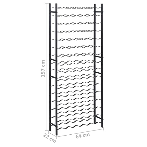Soporte para 96 Botellas de Vino de Hierro Negro miniatura 7