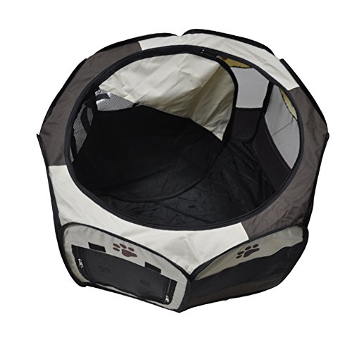 Enjoying Pet Puppy Dog Playpen Exercise Pen Kennel Foldable Portable Dog/Cat/Puppy Exercise Kennel #TOP4