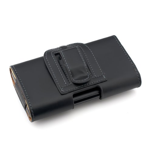 Kwmobile Belt Clip Case Compatible With M - 5.5" - 5.7 X 2.8 Inches (14.4 X 7 Cm) Universal Pu Leather Belt Clip Pouch Holster Cover - Black #TOP1