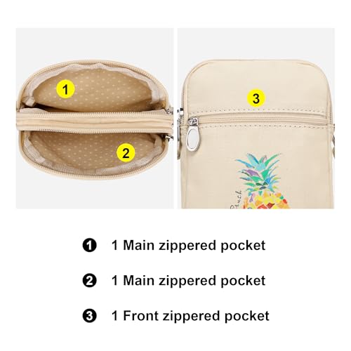 Image of AOCINA Small Wallet Purse Canvas Mini Purse Crossbody Phone Purse Bag for Girls Teens Boys Women