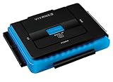 Lieferumfang: Vivanco IT-DU HD Universeller USB 2.0 Festplattenadapter (6,4 cm (2,5 Zoll) und 8,9 cm (3,5 Zoll), Netzteil) schwarz/blau