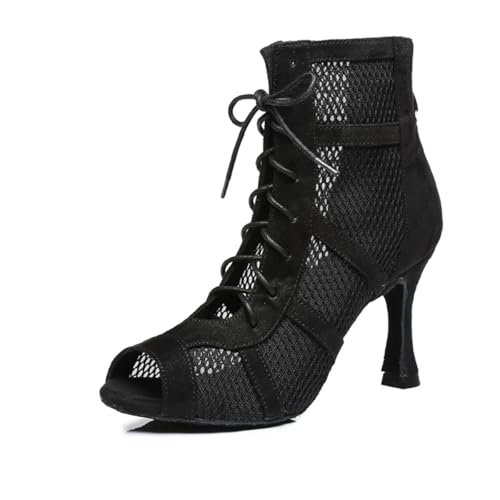 Yokala Ballroom Dance Shoes Women Latin Salsa Swing Social Practice Dancing Boots 3" Heel S06 (6.5, Black-3 Inch Heel) by Yokala - Used condition - CA$31.65