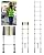 Telescoping Ladder12.5ft,YESMRO Slow Down Aluminum Collapsible Ladder,Heavy Duty 330lbs Extension Ladder,Lightweight Compact Telescopic Ladder for RV Household Gardening,Non-Slip