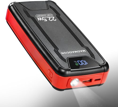 Power Bank 27.000 mAh, 22.5 W PD 3.0 QC 4.0 Carga Rápida Powerbank USB C Input & Output Teléfono Móvil Batería Externa Teléfono Móvil con Linterna LED Indicador para Smartphone Tablets Más