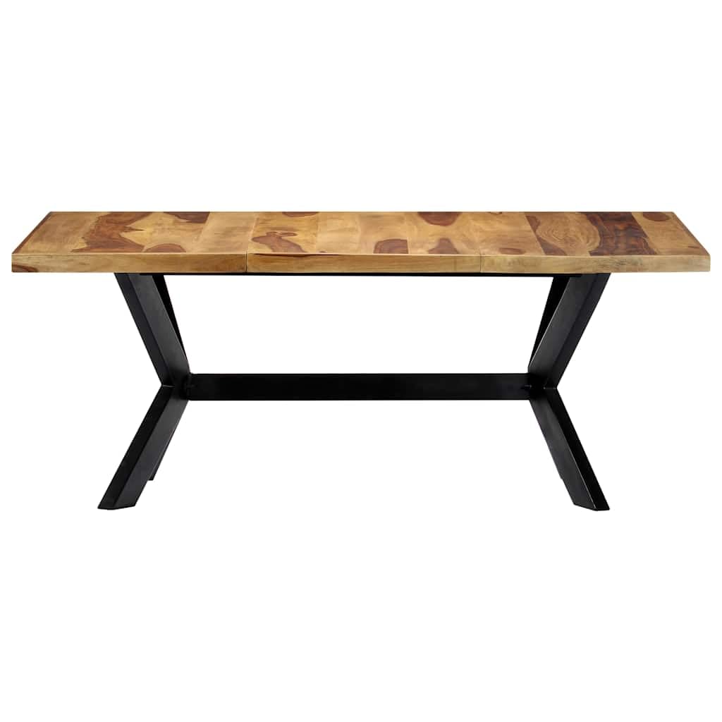 Stół do jadalni 180x90x75 cm lite drewno akacjowe, styl industrialny ze