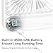 JISULIFE Desk Fan Battery Rechargeable, 4500mAh 180°Foldable Portable Personal Fan, 4 Speeds Adjustable Long Battery-life for Home Office Travel Outdoor Gifts for Women Men-White