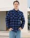 WULFUL Men's Flannel Fleece Jackets Sherpa Lined Shirt Jacket Plaid Jackets Shacket Winter Outerwear Warm