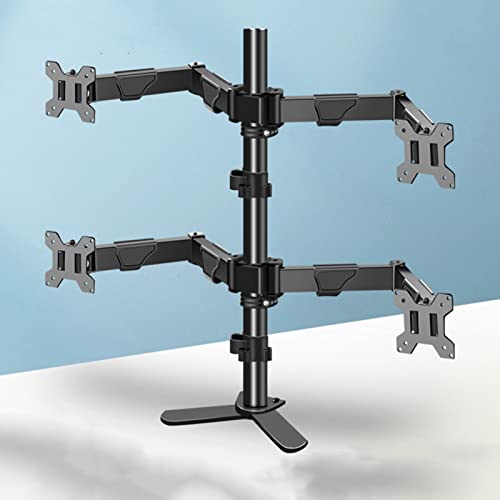 Support de moniteur de hauteur lourde avec base métallique pour 4 écrans