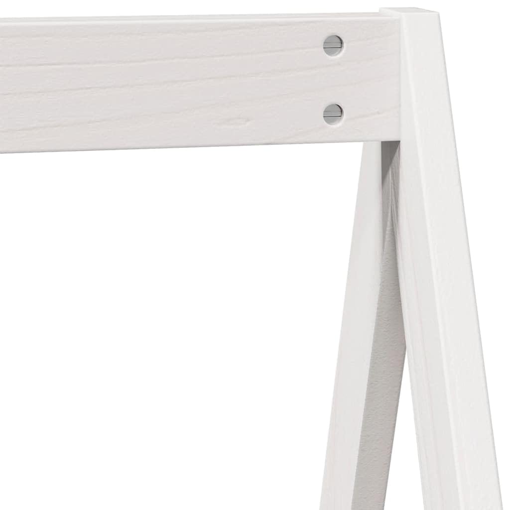 Techo para cuna blanco de pino macizo 209 x 85,5 x 88 cm con entrada abierta, estructura estable para habitación infantil, protección y diversión, accesorios para montaje en cama y seguridad