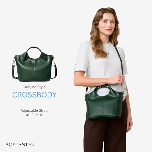 Image of BOSTANTEN Vegan Leather Purses for Women Soft Crossbody Zip Satchel Handbag
