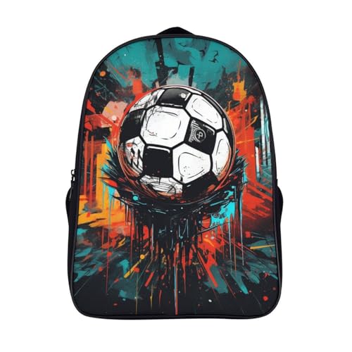 Sac à dos football pour école et loisirs avec grand compartiment 40cm pour garçon
