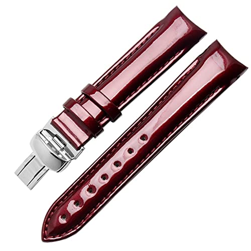 Bracelet de montre en cuir véritable 18mm violet pour Tissot T035 femme