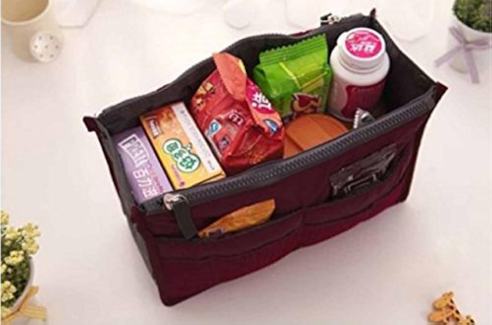 Handbag Organizer for Easy Switching, Maroon