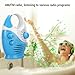 ASHATA AM FM Shower Radio Built in Speaker, Adjustable Volume, Portable Hanging Bathroom Radio with Rotating Knob for Easy Tuning