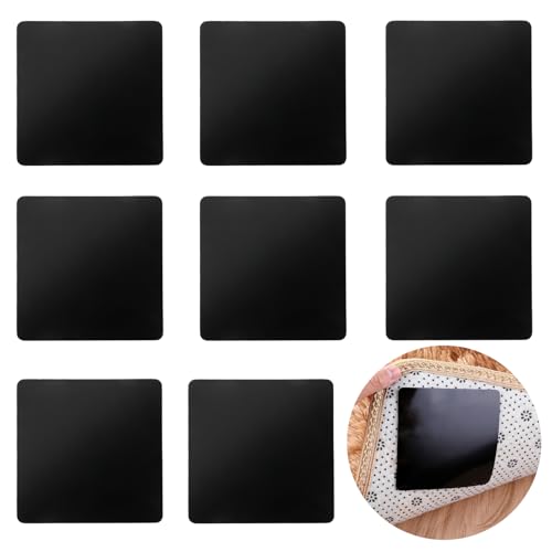 Ouligay 8 pinzas antideslizantes para alfombras de área, calcomanías reutilizables para alfombras...