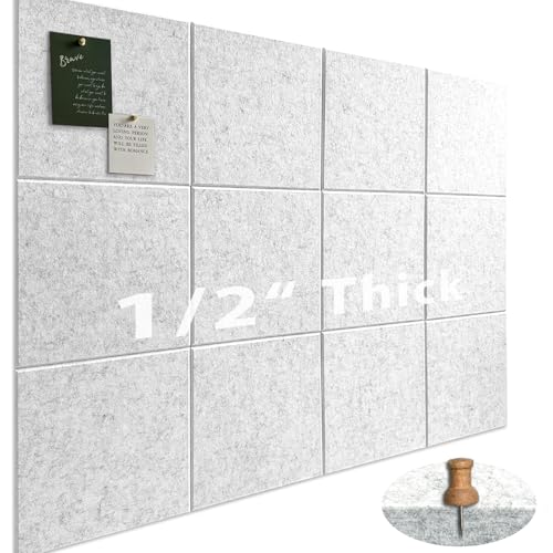 Large Cork Board for Office Wall Decor,48"x36"-12 Pack Felt Wall