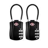 [frdzsw] TSA ロック、3桁 ダイヤル式 南京錠、旅行用 ロック スーツケース 荷物のセキュリティ (2個セット)
