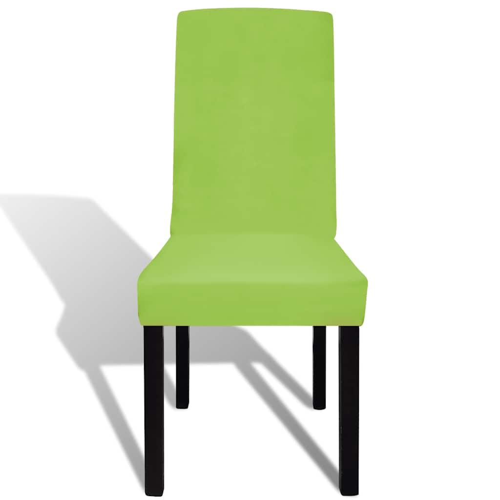 Juego de 6 fundas elásticas para silla de poliéster con elastano, elásticas, color verde, aptas para comedor, jardín, terraza, balcón, ocasiones formales, lavables y elásticas