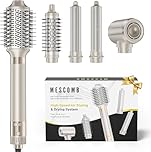 MESCOMB 5 IN 1 Hot Air Styler Hair Dryer Brush, 1500 Watts High Speed Hair Styler for Fast Drying, Volumizing, Curl, Wavy, Straighten, Negative Ionic Hot Air Brush Without Heat Damage