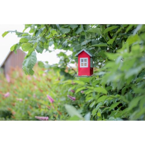 Trixie 55630 Futterhaus, 1.000 ml/20 cm, rot/silber