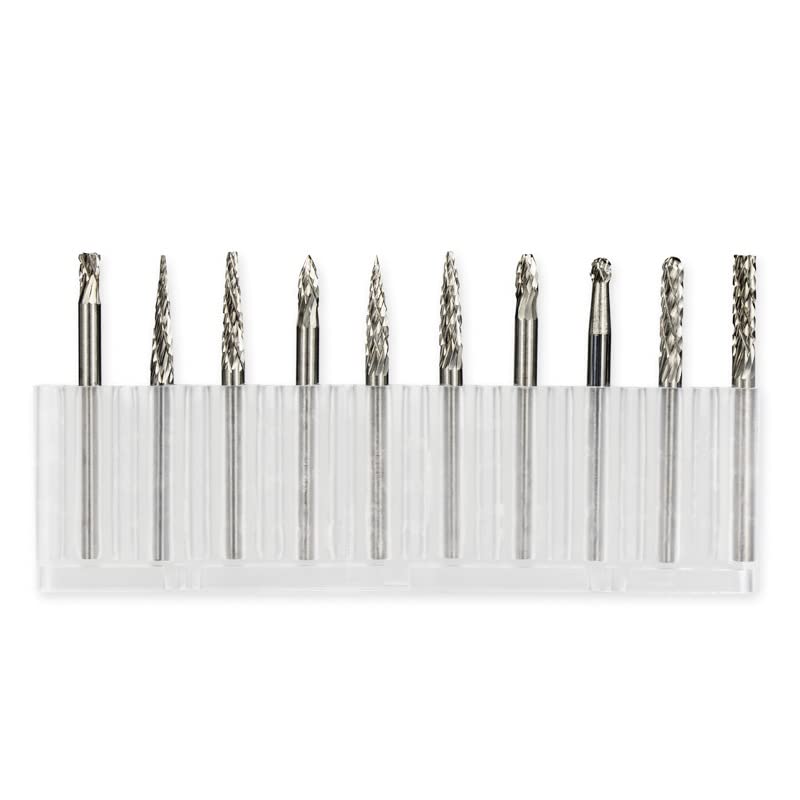 Set de 10 fresas rotativas con mango de 1/8 pulg miniatura 1