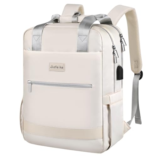 Jiefeike Travel Backpack for Women,15.6 Inch Laptop Work Business Flight Approved Backpacks with USB Port,Large Water-Resistant Computer Back Pack Anti-theft Nurse Teacher Bag College School Bookbag